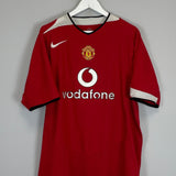 Shop 2004/06 MANCHESTER UNITED FERDINAND #5 HOME SHIRT (XL) NIKE, classic football shirts, vintage football shirts & retro soccer jerseys at Cult Kits