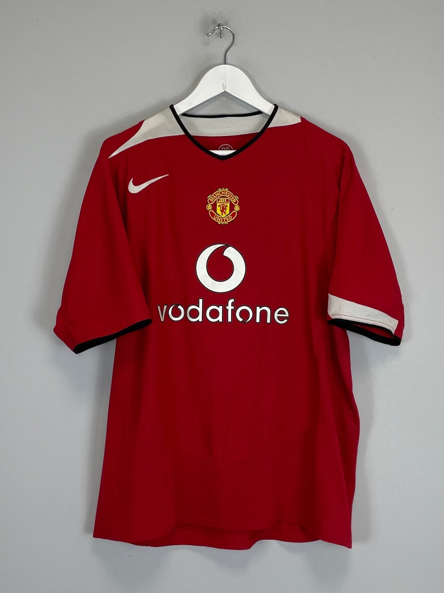 Shop 2004/06 MANCHESTER UNITED FERDINAND #5 HOME SHIRT (XL) NIKE, classic football shirts, vintage football shirts & retro soccer jerseys at Cult Kits