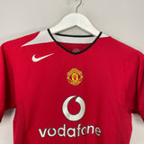Shop 2004/06 MANCHESTER UNITED HOME SHIRT (L.KIDS) NIKE, classic football shirts, vintage football shirts & retro soccer jerseys at Cult Kits