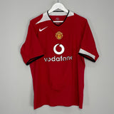 Shop 2004/06 MANCHESTER UNITED KEANE #16 HOME SHIRT (L) NIKE, classic football shirts, vintage football shirts & retro soccer jerseys at Cult Kits