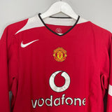 Shop 2004/06 MANCHESTER UNITED L/S HOME SHIRT (L) NIKE, classic football shirts, vintage football shirts & retro soccer jerseys at Cult Kits