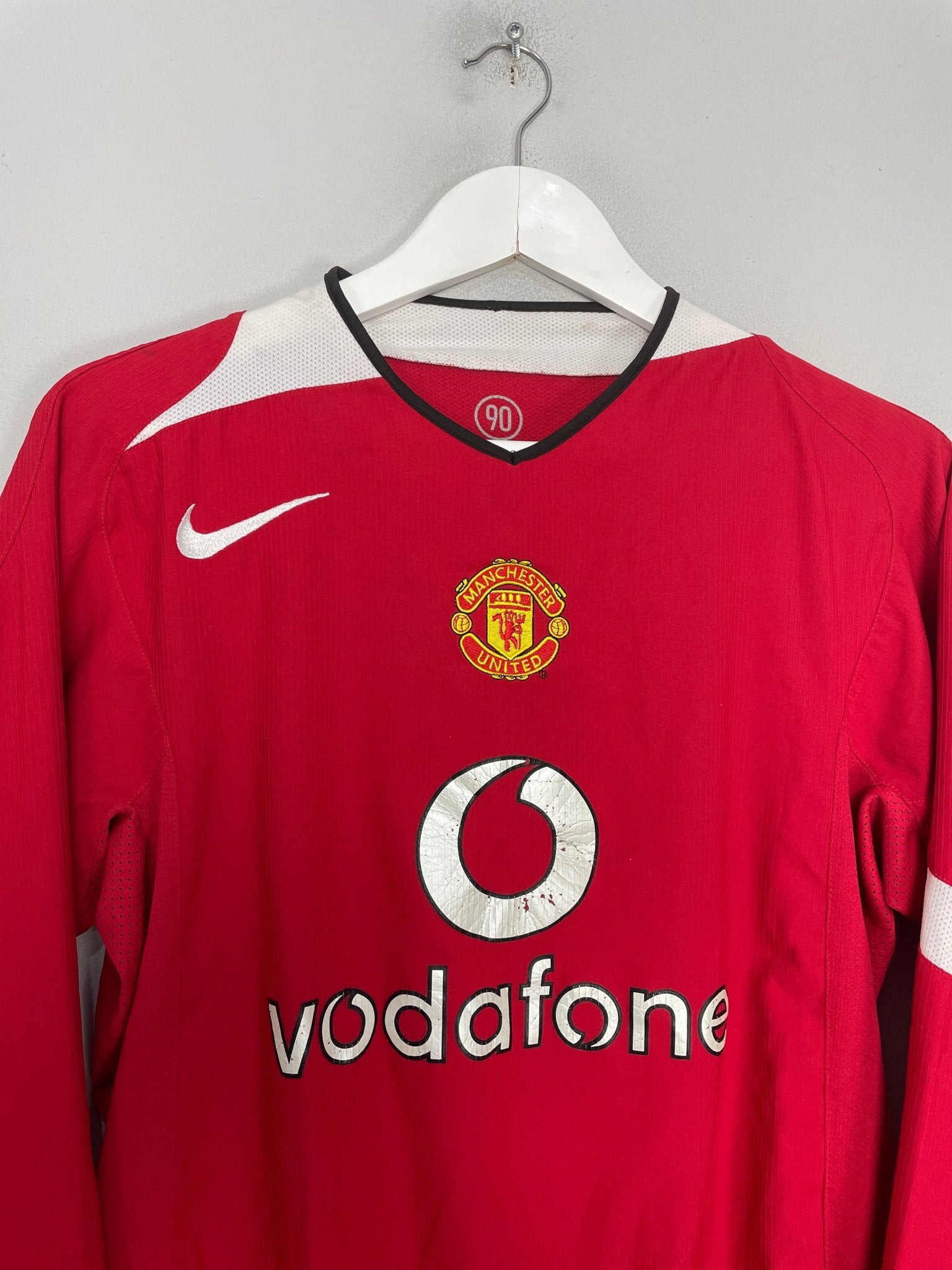 Shop 2004/06 MANCHESTER UNITED L/S HOME SHIRT (L) NIKE, classic football shirts, vintage football shirts & retro soccer jerseys at Cult Kits