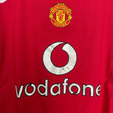 Shop 2004/06 MANCHESTER UNITED L/S HOME SHIRT (L) NIKE, classic football shirts, vintage football shirts & retro soccer jerseys at Cult Kits