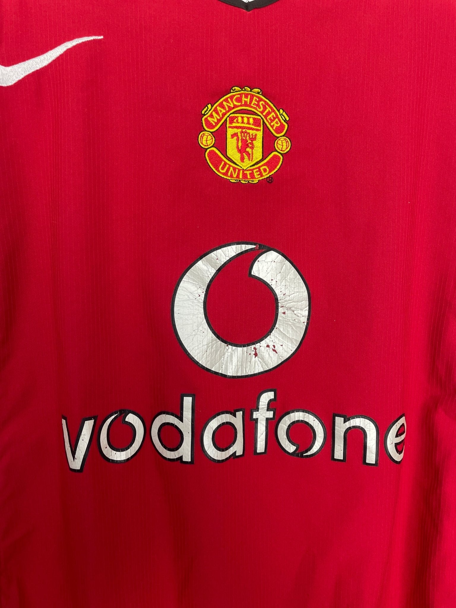 Shop 2004/06 MANCHESTER UNITED L/S HOME SHIRT (L) NIKE, classic football shirts, vintage football shirts & retro soccer jerseys at Cult Kits