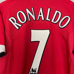 Shop 2004/06 MANCHESTER UNITED RONALDO #7 HOME SHIRT (S) NIKE, classic football shirts, vintage football shirts & retro soccer jerseys at Cult Kits