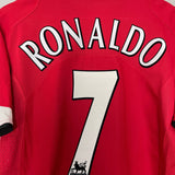 Shop 2004/06 MANCHESTER UNITED RONALDO #7 HOME SHIRT (S) NIKE, classic football shirts, vintage football shirts & retro soccer jerseys at Cult Kits