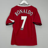 Shop 2004/06 MANCHESTER UNITED RONALDO #7 HOME SHIRT (S) NIKE, classic football shirts, vintage football shirts & retro soccer jerseys at Cult Kits
