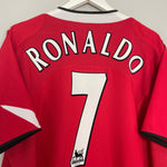Shop 2004/06 MANCHESTER UNITED RONALDO #7 HOME SHIRT (XL) NIKE, classic football shirts, vintage football shirts & retro soccer jerseys at Cult Kits