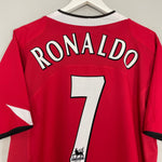 Shop 2004/06 MANCHESTER UNITED RONALDO #7 HOME SHIRT (XL) NIKE, classic football shirts, vintage football shirts & retro soccer jerseys at Cult Kits