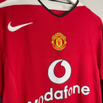 Shop 2004/06 MANCHESTER UNITED RONALDO #7 L/S HOME SHIRT (M) NIKE, classic football shirts, vintage football shirts & retro soccer jerseys at Cult Kits
