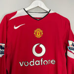 Shop 2004/06 MANCHESTER UNITED VAN NISTELROOY #10 L/S HOME SHIRT (M) NIKE, classic football shirts, vintage football shirts & retro soccer jerseys at Cult Kits