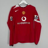 Shop 2004/06 MANCHESTER UNITED VAN NISTELROOY #10 L/S HOME SHIRT (M) NIKE, classic football shirts, vintage football shirts & retro soccer jerseys at Cult Kits