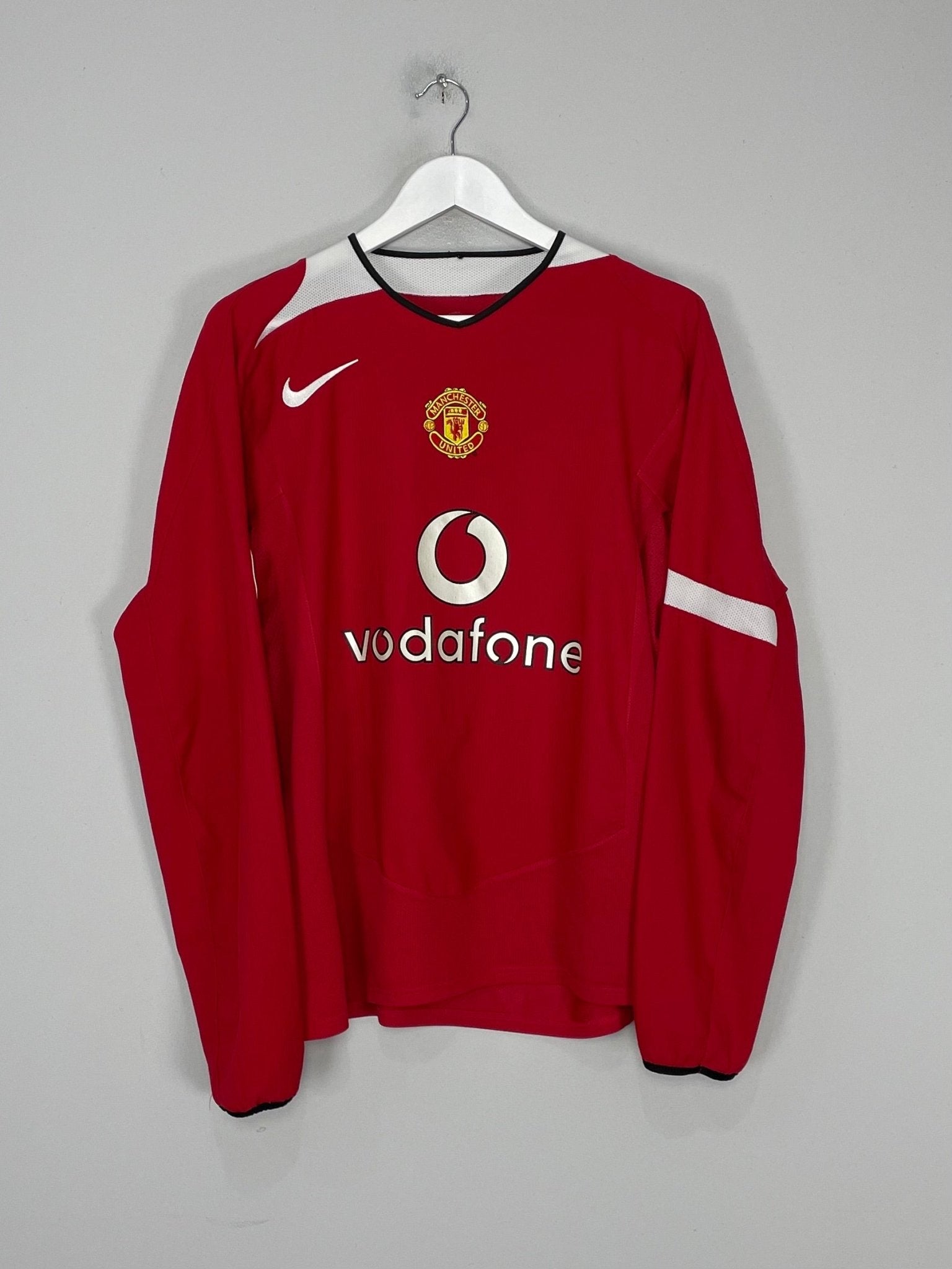 Shop 2004/06 MANCHESTER UNITED V.NISTELROOY #10 L/S C/L HOME SHIRT (M) NIKE, classic football shirts, vintage football shirts & retro soccer jerseys at Cult Kits