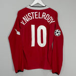 Shop 2004/06 MANCHESTER UNITED V.NISTELROOY #10 L/S C/L HOME SHIRT (M) NIKE, classic football shirts, vintage football shirts & retro soccer jerseys at Cult Kits