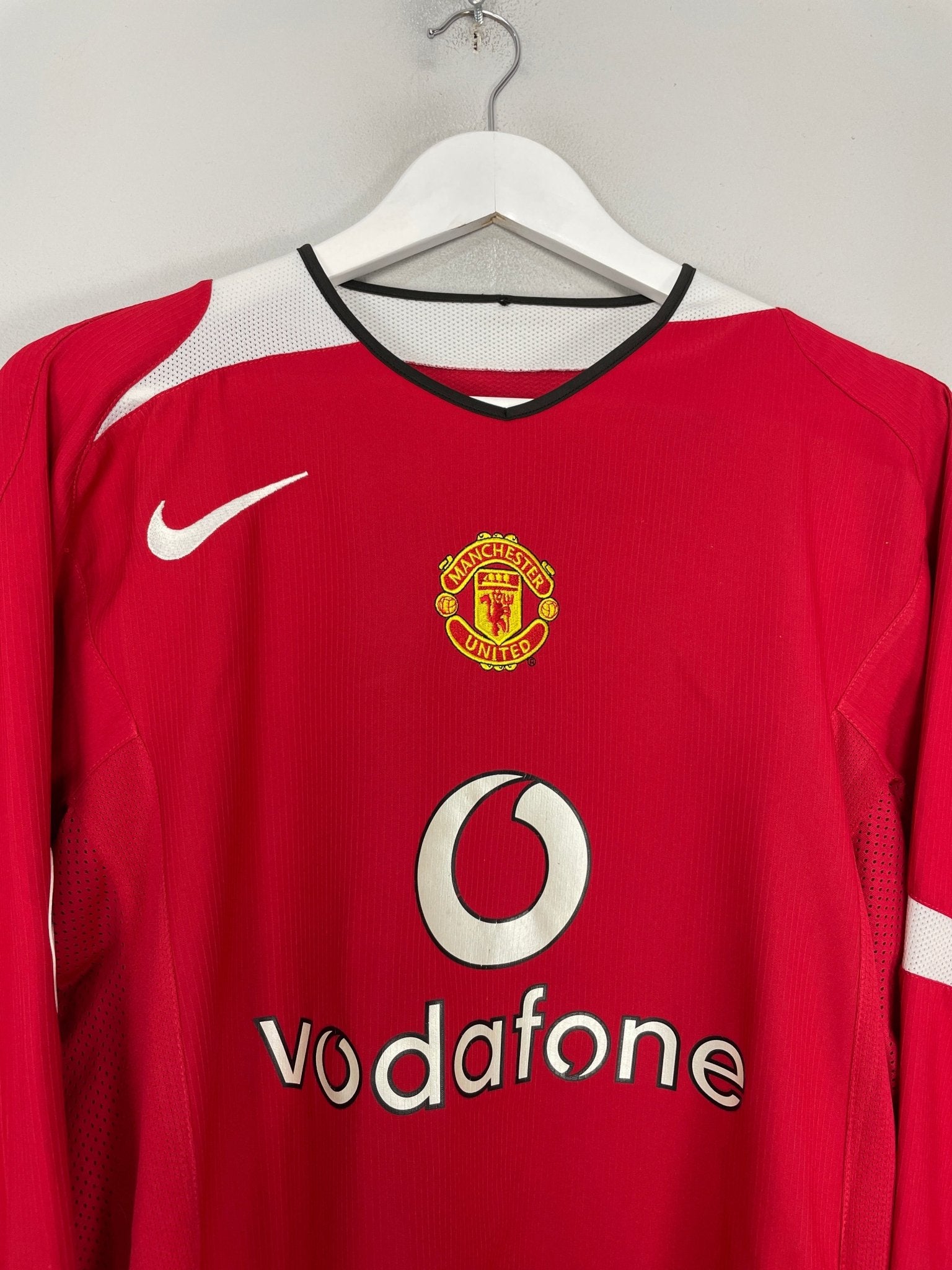 Shop 2004/06 MANCHESTER UNITED V.NISTELROOY #10 L/S C/L HOME SHIRT (M) NIKE, classic football shirts, vintage football shirts & retro soccer jerseys at Cult Kits