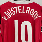 Shop 2004/06 MANCHESTER UNITED V.NISTELROOY #10 L/S C/L HOME SHIRT (M) NIKE, classic football shirts, vintage football shirts & retro soccer jerseys at Cult Kits
