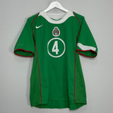 Shop 2004/06 MEXICO MARQUEZ #4 HOME SHIRT (M) NIKE, classic football shirts, vintage football shirts & retro soccer jerseys at Cult Kits