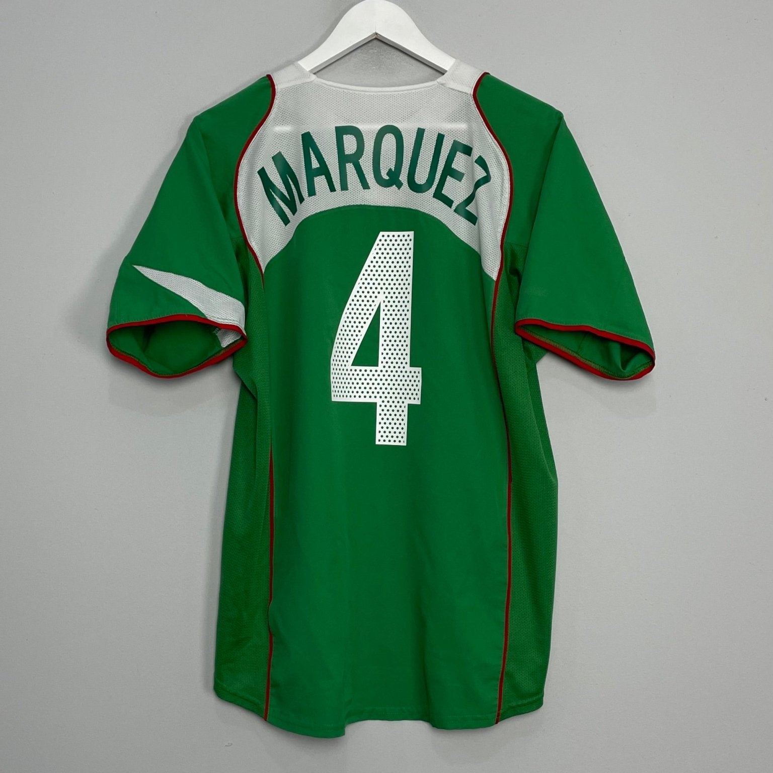 Shop 2004/06 MEXICO MARQUEZ #4 HOME SHIRT (M) NIKE, classic football shirts, vintage football shirts & retro soccer jerseys at Cult Kits