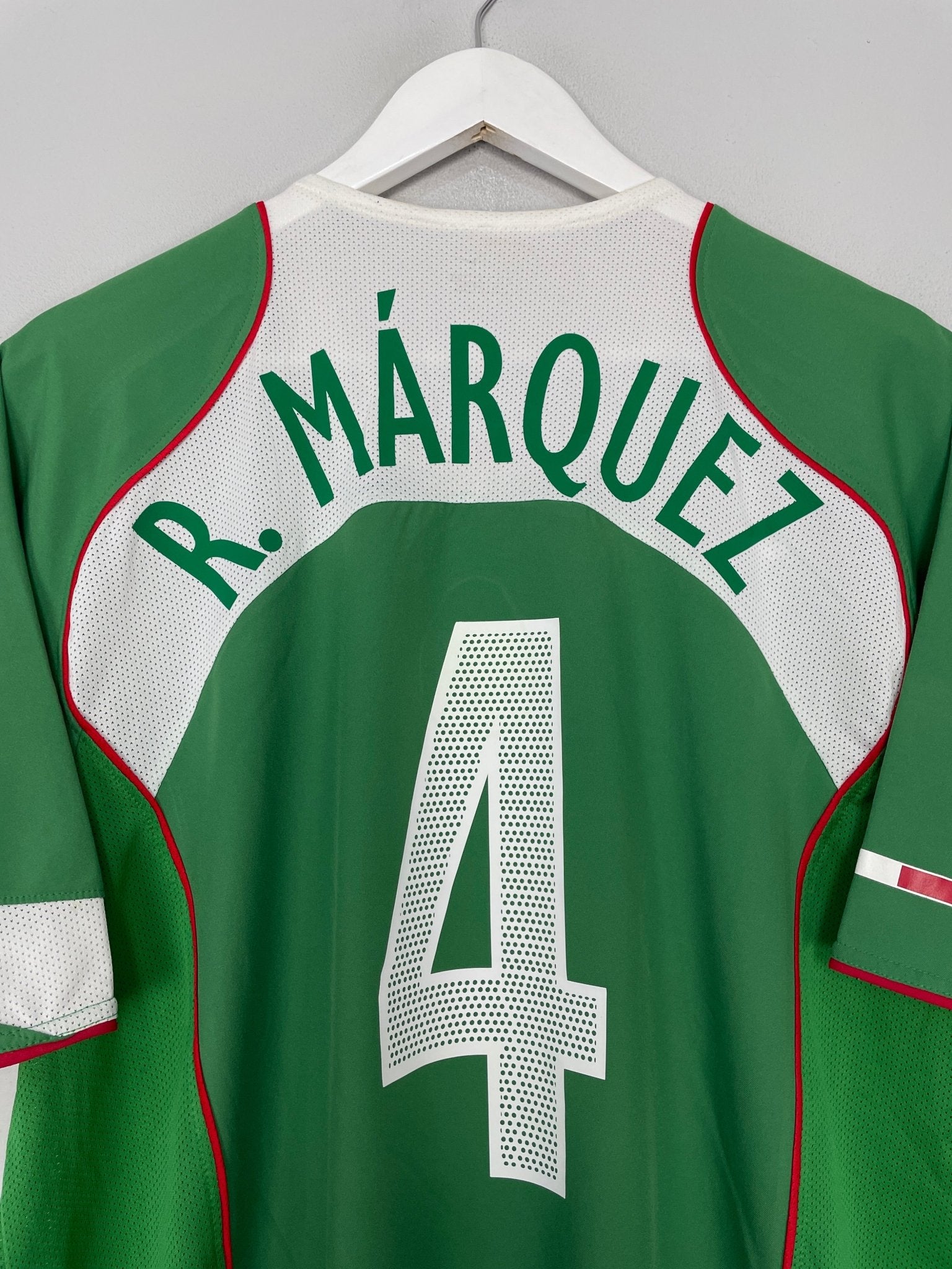Shop 2004/06 MEXICO R.MARQUEZ #4 HOME SHIRT (L) NIKE, classic football shirts, vintage football shirts & retro soccer jerseys at Cult Kits