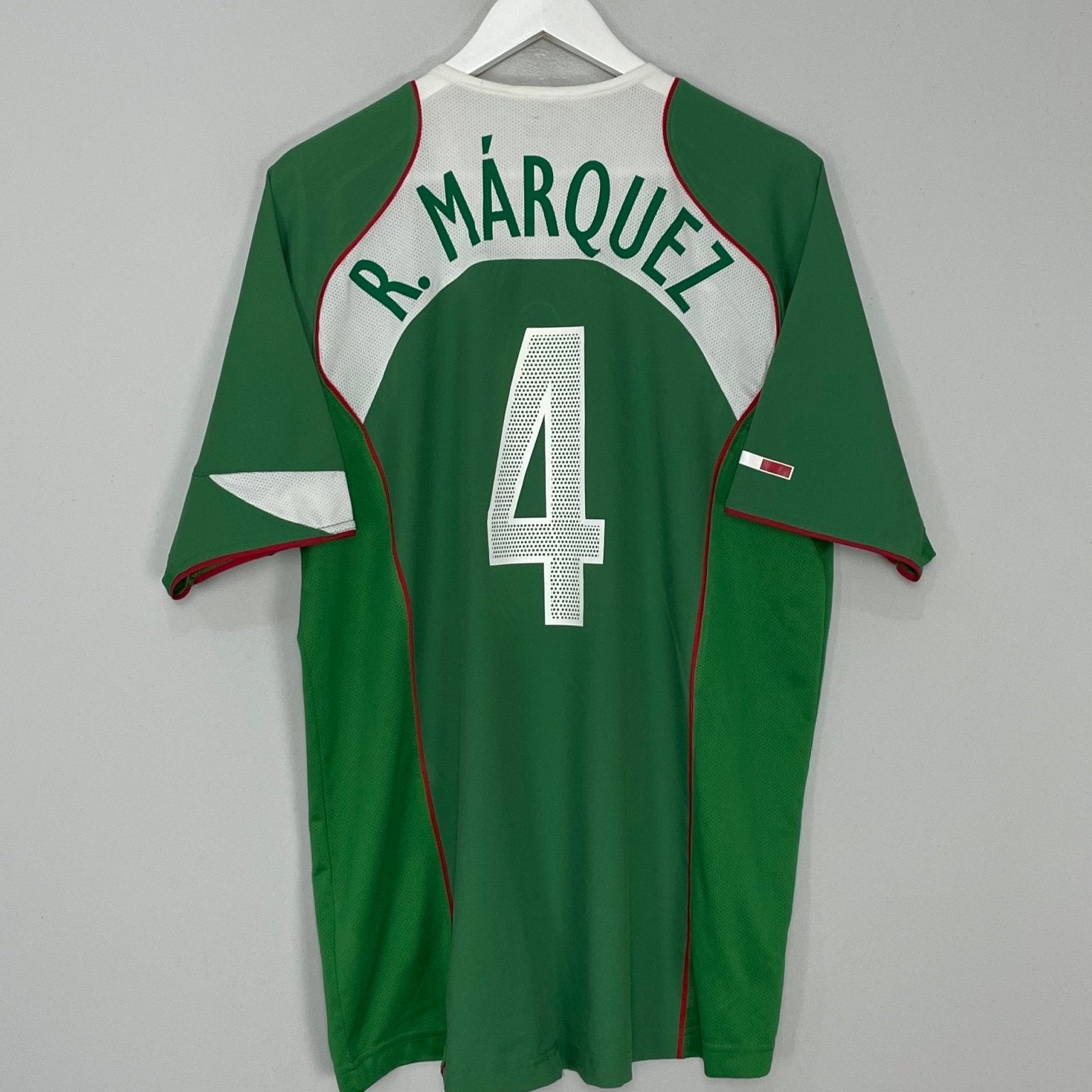Shop 2004/06 MEXICO R.MARQUEZ #4 HOME SHIRT (L) NIKE, classic football shirts, vintage football shirts & retro soccer jerseys at Cult Kits