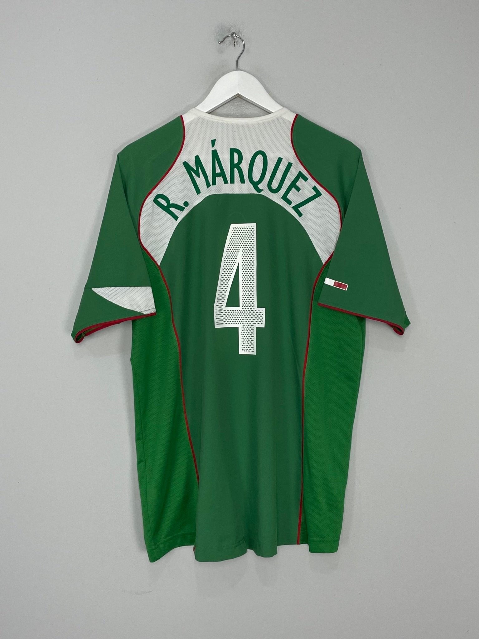 Shop 2004/06 MEXICO R.MARQUEZ #4 HOME SHIRT (L) NIKE, classic football shirts, vintage football shirts & retro soccer jerseys at Cult Kits