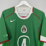 Shop 2004/06 MEXICO R.MARQUEZ #4 HOME SHIRT (L) NIKE, classic football shirts, vintage football shirts & retro soccer jerseys at Cult Kits