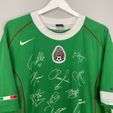 Shop 2004/06 MEXICO *SQUAD SIGNED* HOME SHIRT (XL) NIKE, classic football shirts, vintage football shirts & retro soccer jerseys at Cult Kits