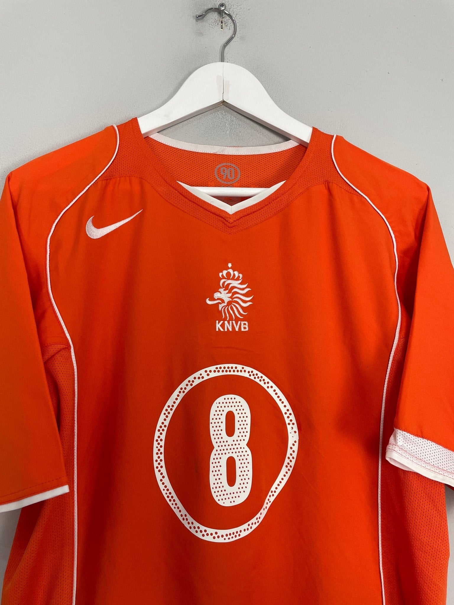 Shop 2004/06 NETHERLANDS DAVIDS #8 HOME SHIRT (L) NIKE, classic football shirts, vintage football shirts & retro soccer jerseys at Cult Kits