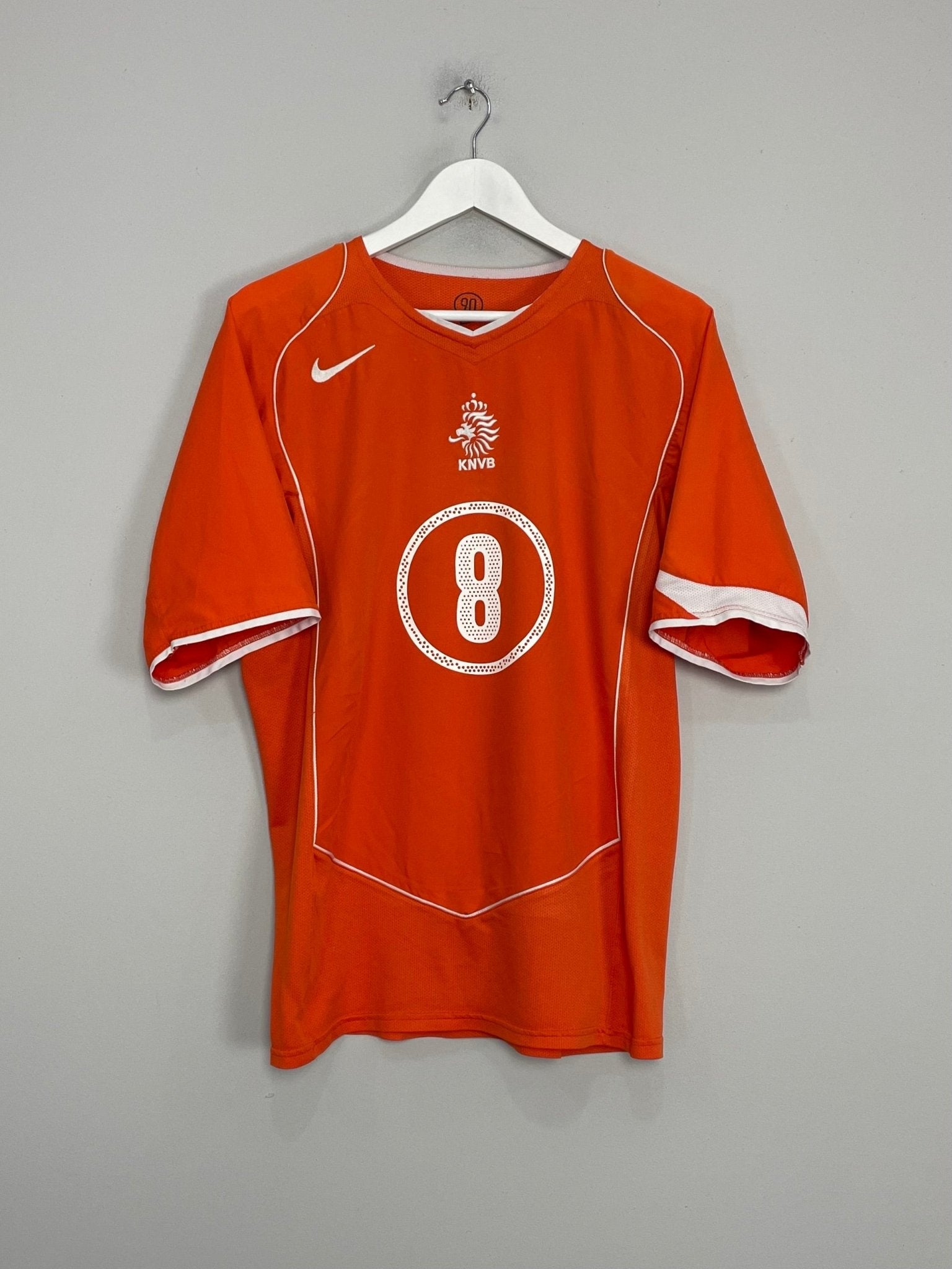 Shop 2004/06 NETHERLANDS DAVIDS #8 HOME SHIRT (L) NIKE, classic football shirts, vintage football shirts & retro soccer jerseys at Cult Kits