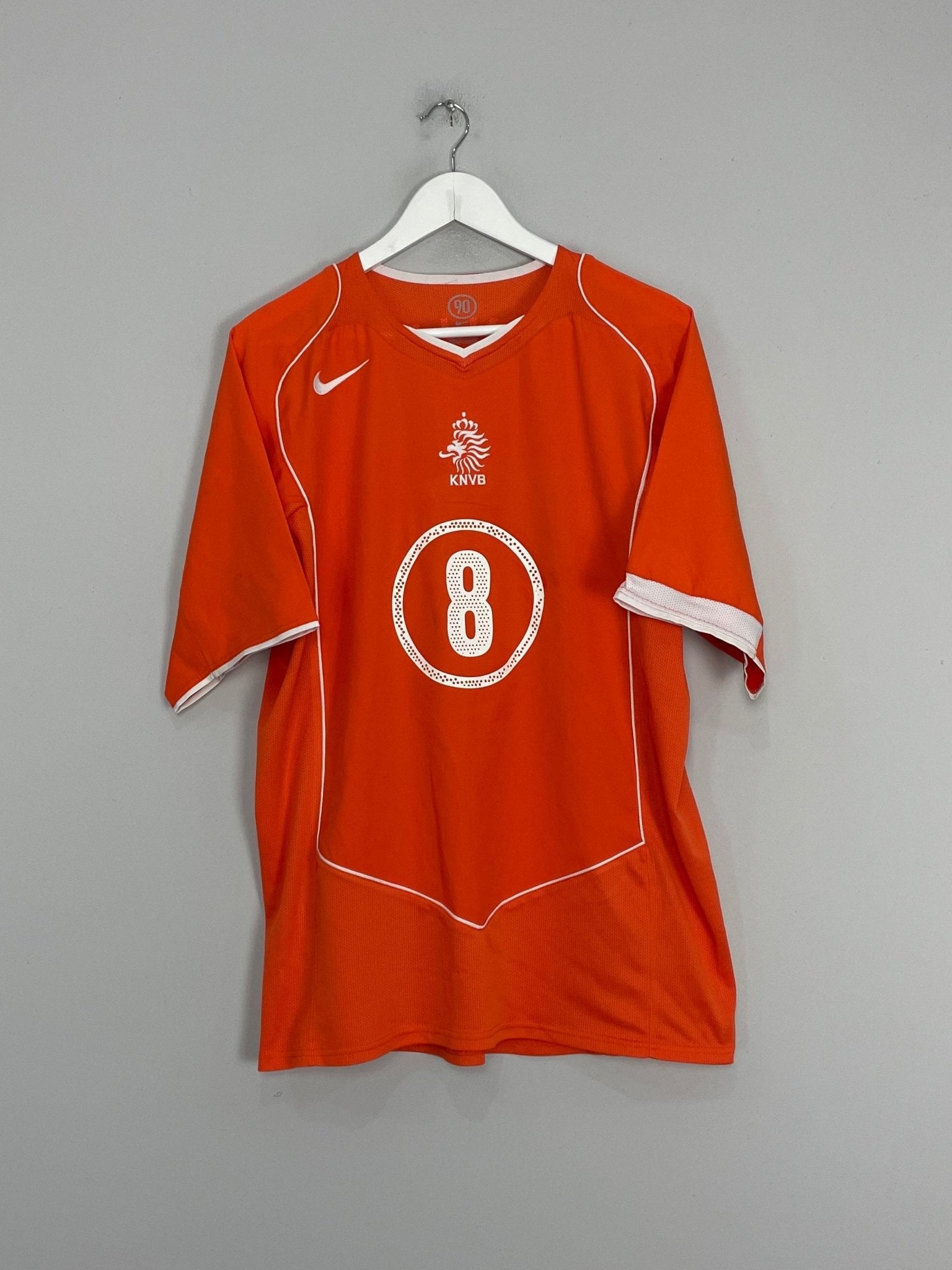 Shop 2004/06 NETHERLANDS DAVIDS #8 HOME SHIRT (L) NIKE, classic football shirts, vintage football shirts & retro soccer jerseys at Cult Kits