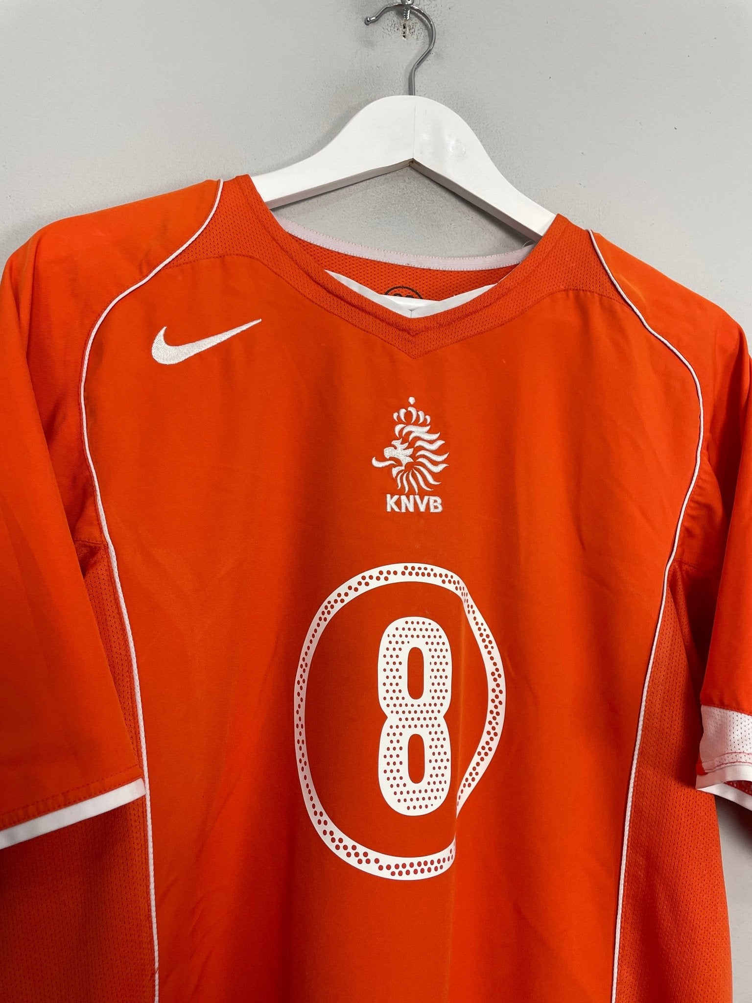 Shop 2004/06 NETHERLANDS DAVIDS #8 HOME SHIRT (L) NIKE, classic football shirts, vintage football shirts & retro soccer jerseys at Cult Kits