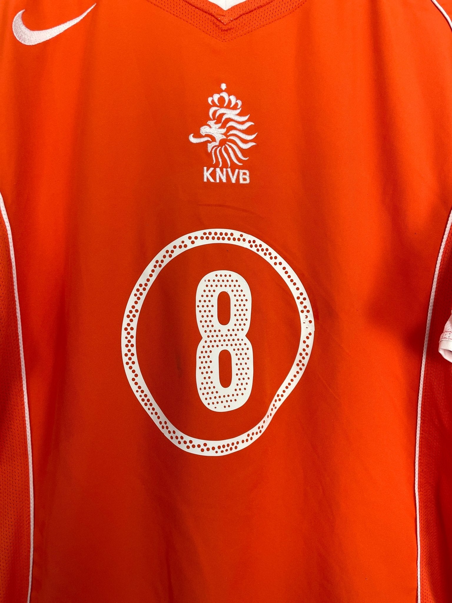Shop 2004/06 NETHERLANDS DAVIDS #8 HOME SHIRT (L) NIKE, classic football shirts, vintage football shirts & retro soccer jerseys at Cult Kits