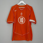 Shop 2004/06 NETHERLANDS V.NISTELROOY #10 HOME SHIRT (L) NIKE, classic football shirts, vintage football shirts & retro soccer jerseys at Cult Kits
