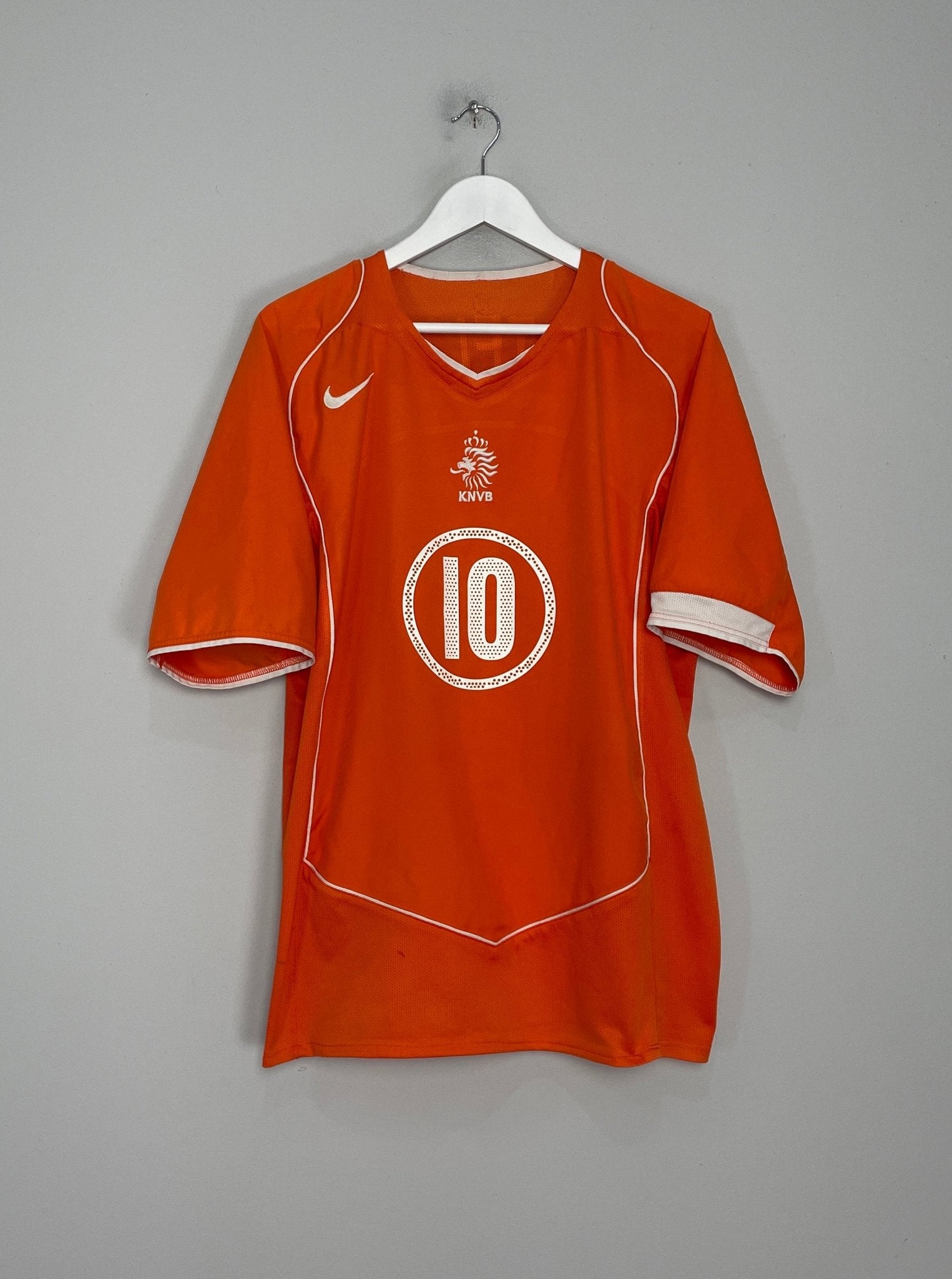 Shop 2004/06 NETHERLANDS V.NISTELROOY #10 HOME SHIRT (L) NIKE, classic football shirts, vintage football shirts & retro soccer jerseys at Cult Kits