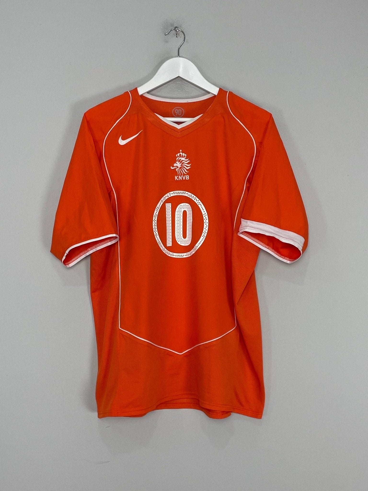 Shop 2004/06 NETHERLANDS V.NISTELROOY #10 HOME SHIRT (L) NIKE, classic football shirts, vintage football shirts & retro soccer jerseys at Cult Kits