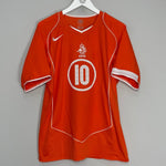 Shop 2004/06 NETHERLANDS V.NISTELROOY #10 HOME SHIRT (M) NIKE, classic football shirts, vintage football shirts & retro soccer jerseys at Cult Kits