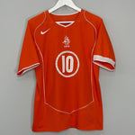 Shop 2004/06 NETHERLANDS V.NISTELROOY #10 HOME SHIRT (M) NIKE, classic football shirts, vintage football shirts & retro soccer jerseys at Cult Kits