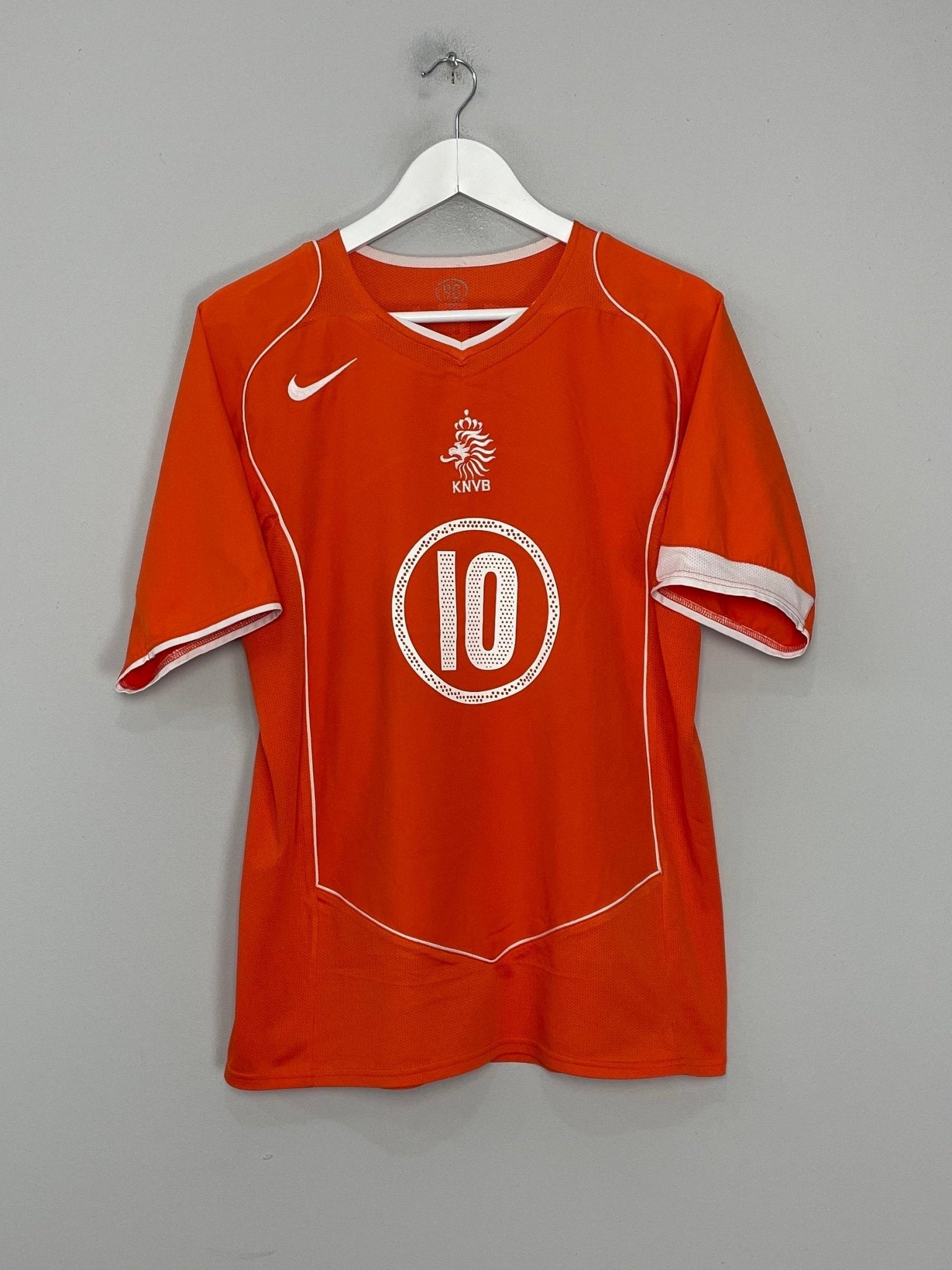 Shop 2004/06 NETHERLANDS V.NISTELROOY #10 HOME SHIRT (M) NIKE, classic football shirts, vintage football shirts & retro soccer jerseys at Cult Kits