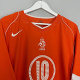 Shop 2004/06 NETHERLANDS V.NISTELROOY #10 HOME SHIRT (XL) NIKE, classic football shirts, vintage football shirts & retro soccer jerseys at Cult Kits
