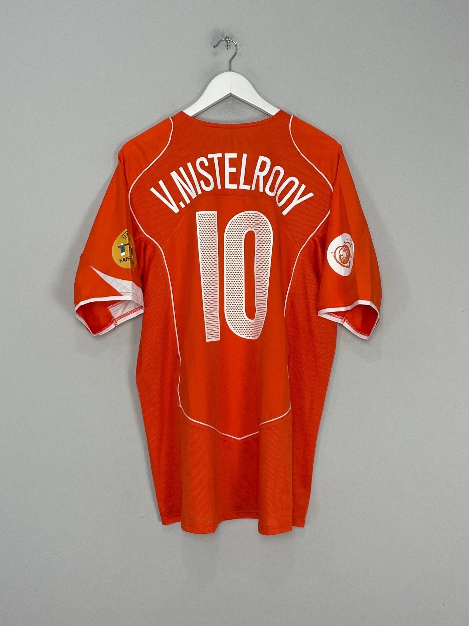Shop 2004/06 NETHERLANDS V.NISTELROOY #10 HOME SHIRT (XL) NIKE, classic football shirts, vintage football shirts & retro soccer jerseys at Cult Kits