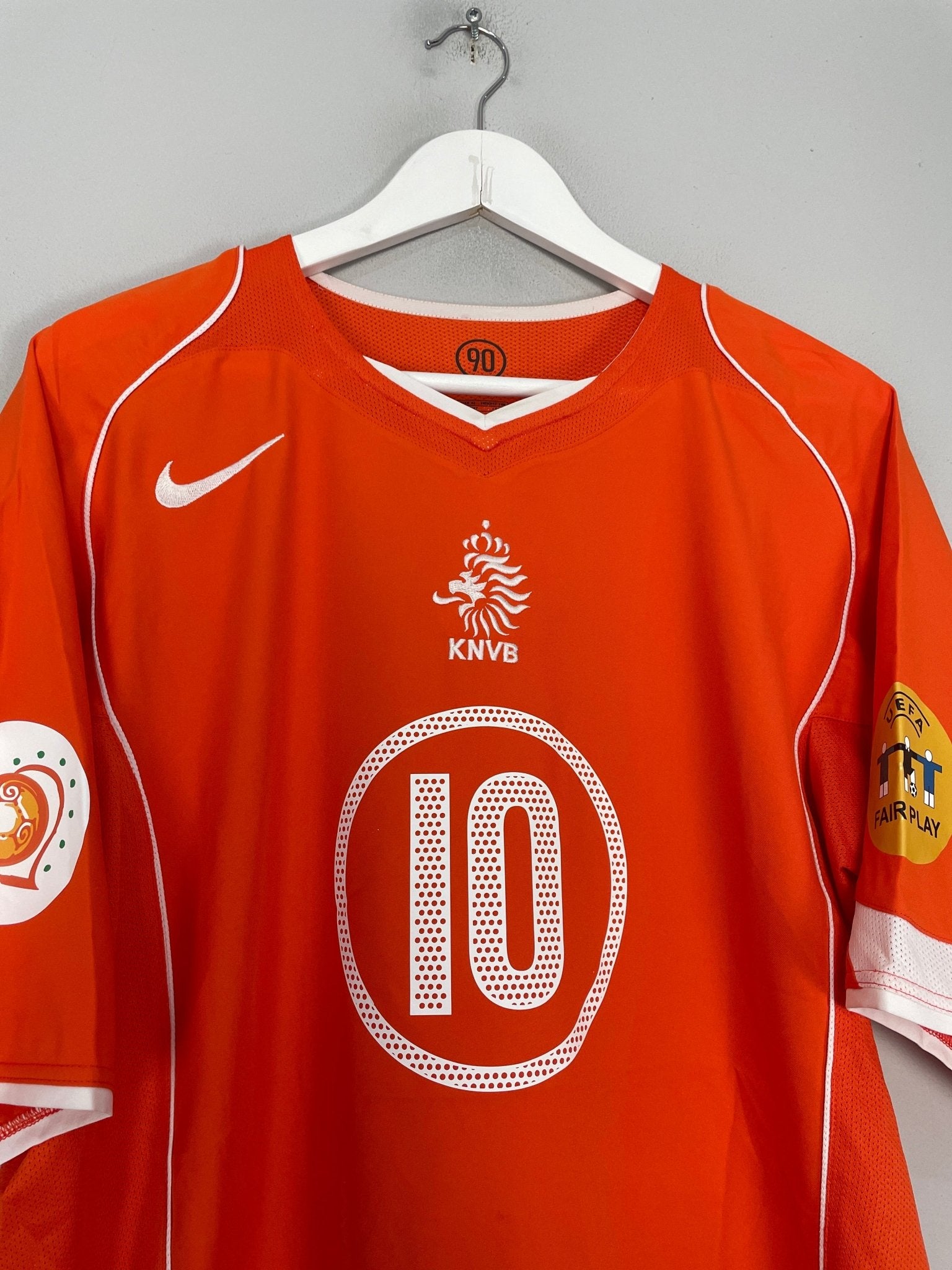 Shop 2004/06 NETHERLANDS V.NISTELROOY #10 HOME SHIRT (XL) NIKE, classic football shirts, vintage football shirts & retro soccer jerseys at Cult Kits