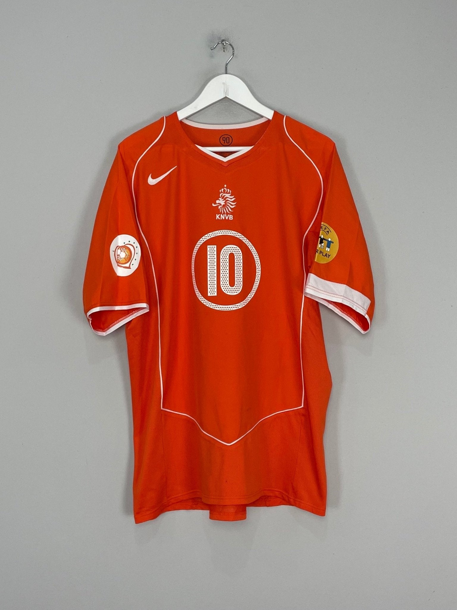 Shop 2004/06 NETHERLANDS V.NISTELROOY #10 HOME SHIRT (XL) NIKE, classic football shirts, vintage football shirts & retro soccer jerseys at Cult Kits