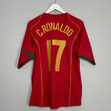 Shop 2004/06 PORTUGAL C.RONALDO #17 HOME SHIRT (L) NIKE, classic football shirts, vintage football shirts & retro soccer jerseys at Cult Kits