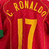 Shop 2004/06 PORTUGAL C.RONALDO #17 HOME SHIRT (M) NIKE, classic football shirts, vintage football shirts & retro soccer jerseys at Cult Kits