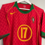 Shop 2004/06 PORTUGAL C.RONALDO #17 HOME SHIRT (M) NIKE, classic football shirts, vintage football shirts & retro soccer jerseys at Cult Kits