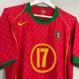Shop 2004/06 PORTUGAL C.RONALDO #17 HOME SHIRT (M) NIKE, classic football shirts, vintage football shirts & retro soccer jerseys at Cult Kits