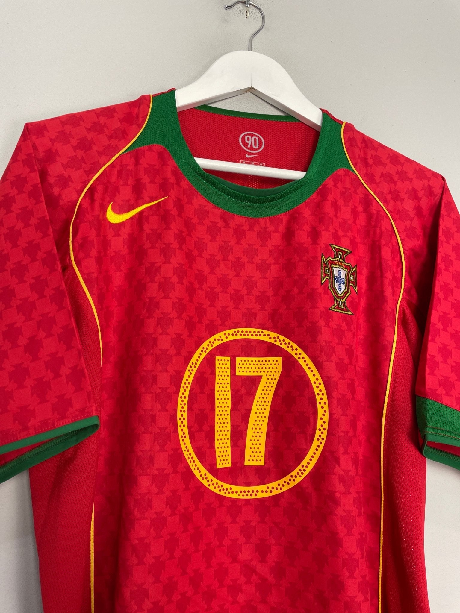 Shop 2004/06 PORTUGAL C.RONALDO #17 HOME SHIRT (M) NIKE, classic football shirts, vintage football shirts & retro soccer jerseys at Cult Kits