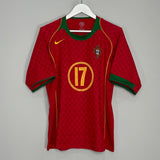 Shop 2004/06 PORTUGAL C.RONALDO #17 HOME SHIRT (M) NIKE, classic football shirts, vintage football shirts & retro soccer jerseys at Cult Kits