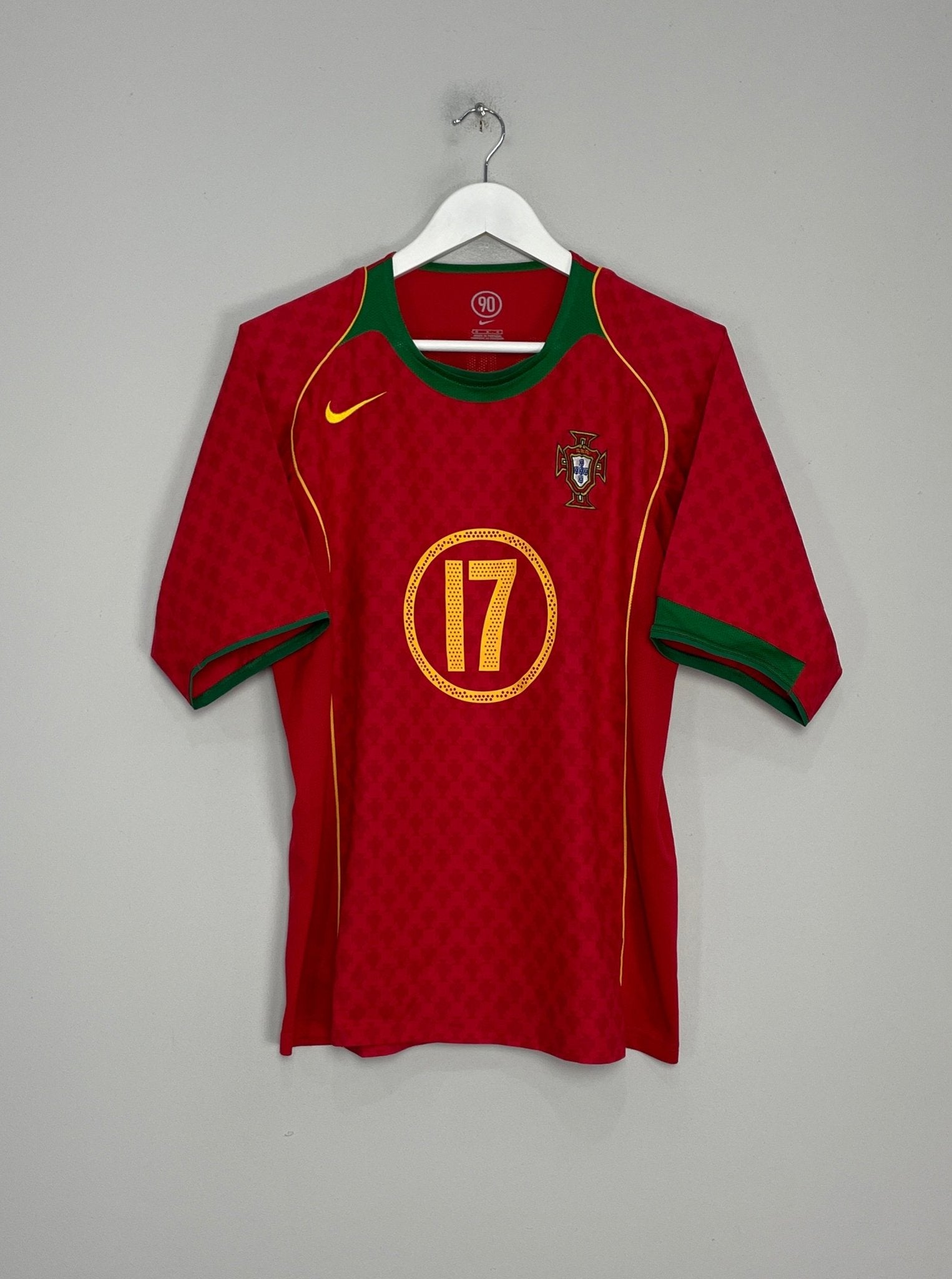 Shop 2004/06 PORTUGAL C.RONALDO #17 HOME SHIRT (M) NIKE, classic football shirts, vintage football shirts & retro soccer jerseys at Cult Kits