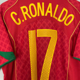 Shop 2004/06 PORTUGAL C.RONALDO #17 HOME SHIRT (M) NIKE, classic football shirts, vintage football shirts & retro soccer jerseys at Cult Kits
